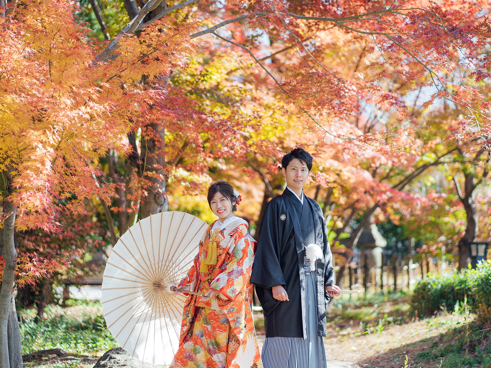 藤田邸跡公園での前撮り
