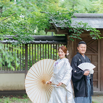 藤田邸跡公園での和装前撮り-01