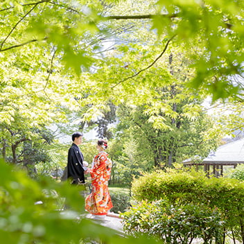 藤田邸跡公園での和装前撮り-02
