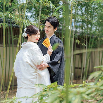 藤田邸跡公園での和装前撮り-03