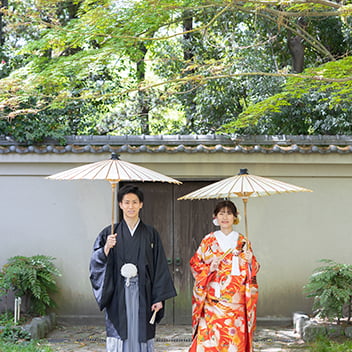 藤田邸跡公園での和装前撮り-04