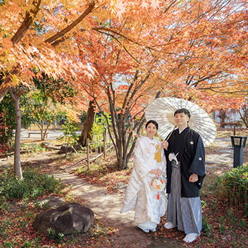 藤田邸跡公園での和装前撮り-06