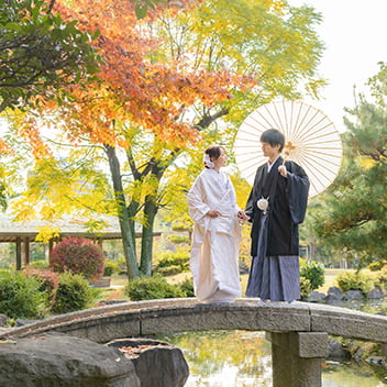 藤田邸跡公園での和装前撮り-07