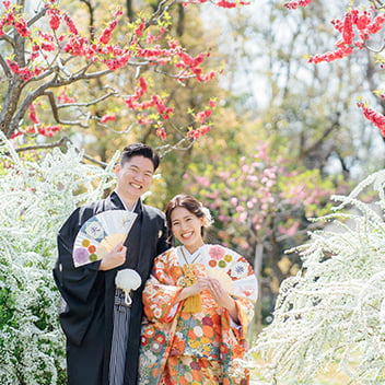藤田邸跡公園での和装前撮り-09