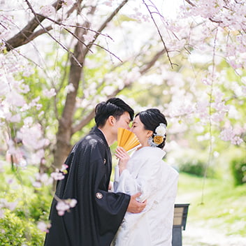 藤田邸跡公園での和装前撮り-10