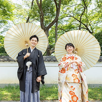 慶沢園での和装前撮り-01