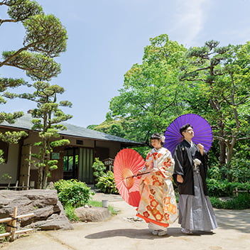 慶沢園での和装前撮り-02
