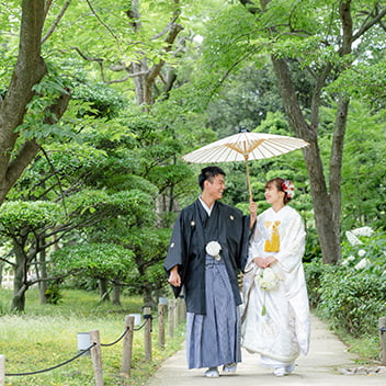 慶沢園での和装前撮り-03