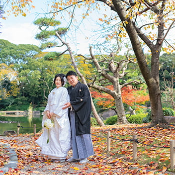 慶沢園での和装前撮り-06