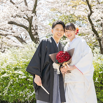 慶沢園での和装前撮り-10