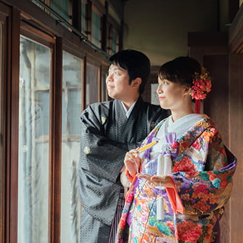 大阪の古民家での和装前撮り-10