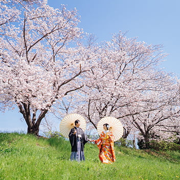 桜ヶ丘での和装前撮り-01