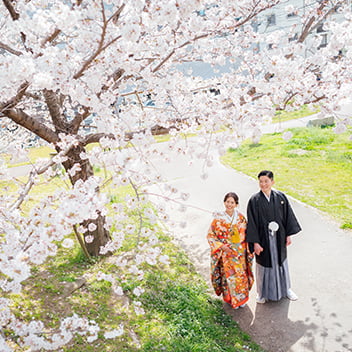 桜ヶ丘での和装前撮り-03