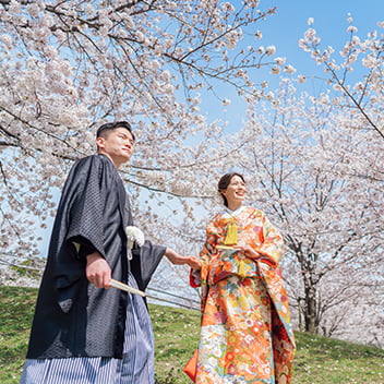 桜ヶ丘での和装前撮り-06