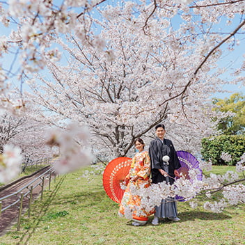 桜ヶ丘での和装前撮り-07