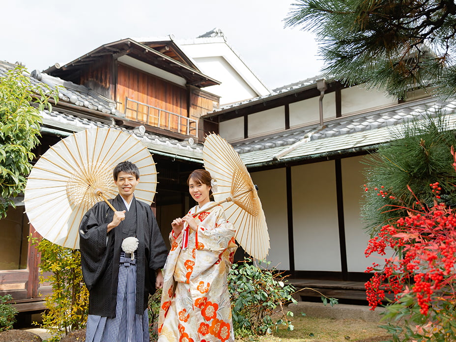 紅葉新緑が美しい有形文化財建築の前撮りポイント3