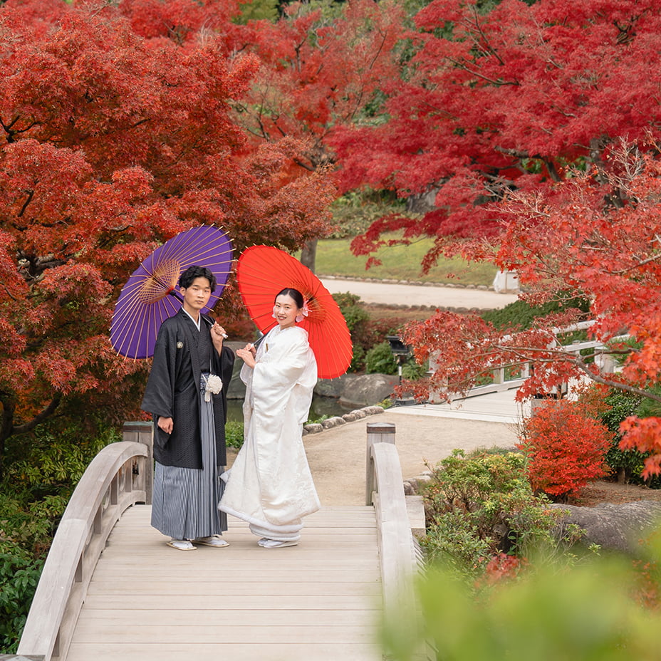 秋の紅葉の和装前撮り-01