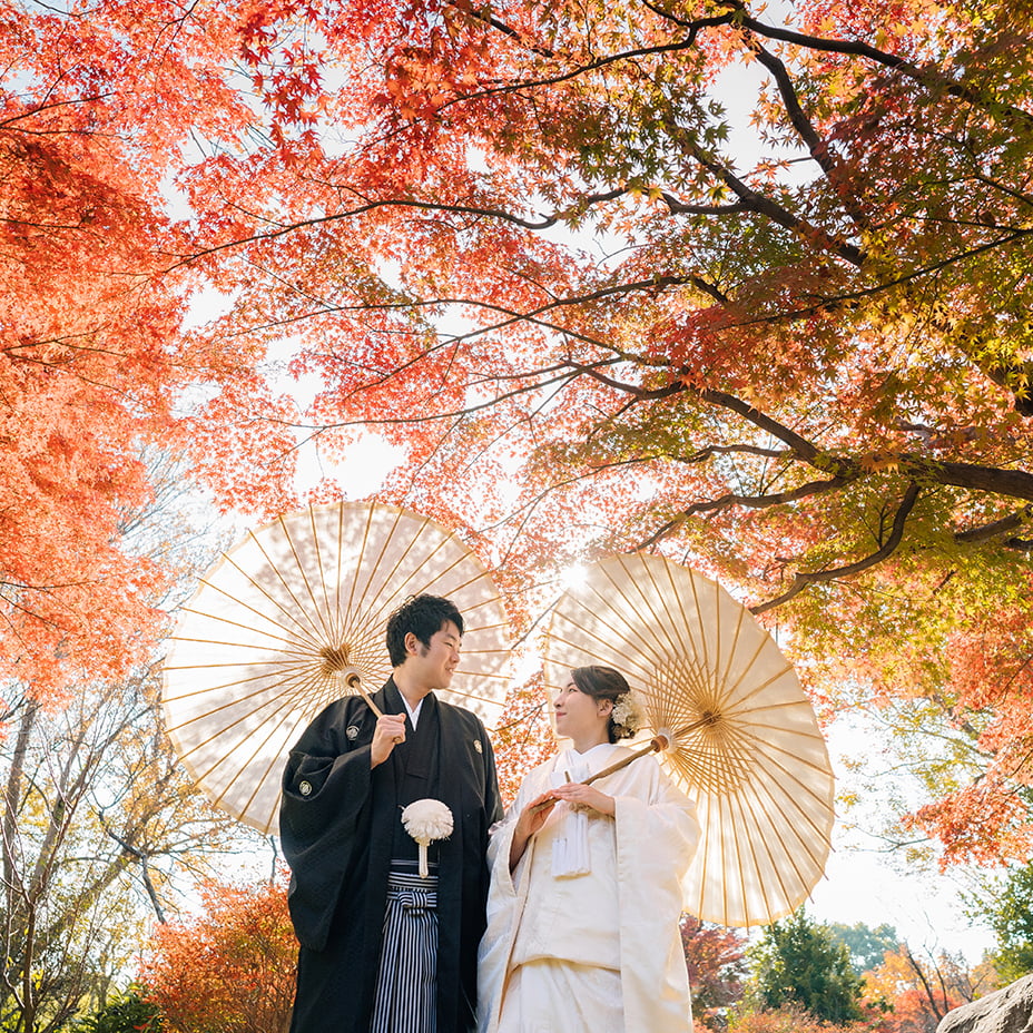 秋の紅葉の和装前撮り-02