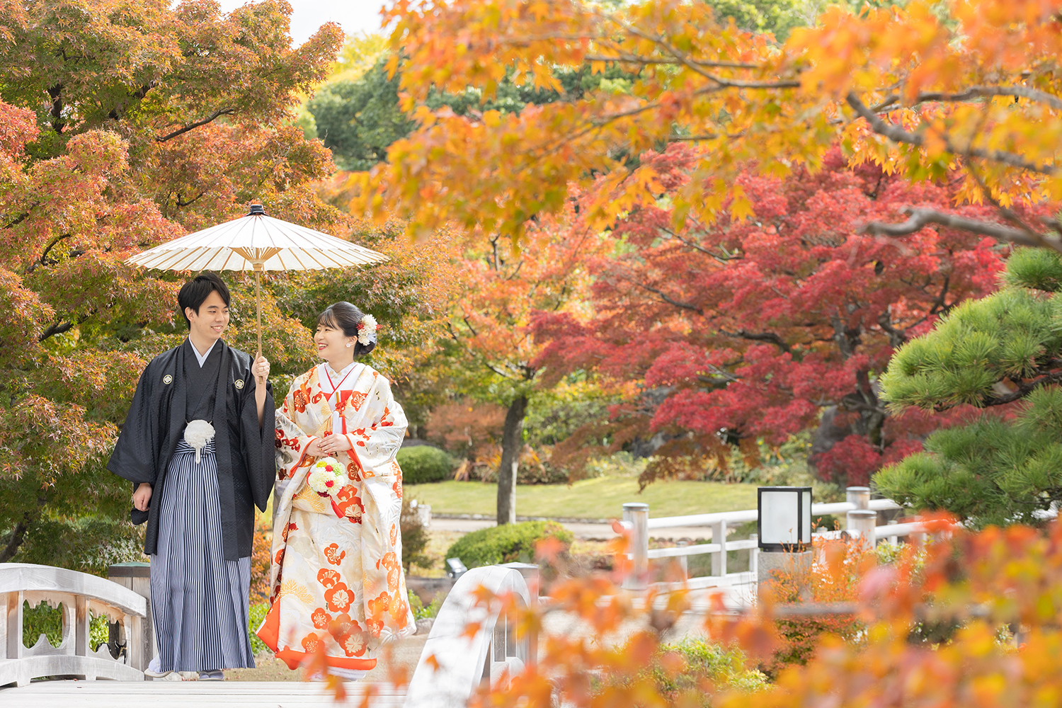 大仙公園秋の和装前撮り