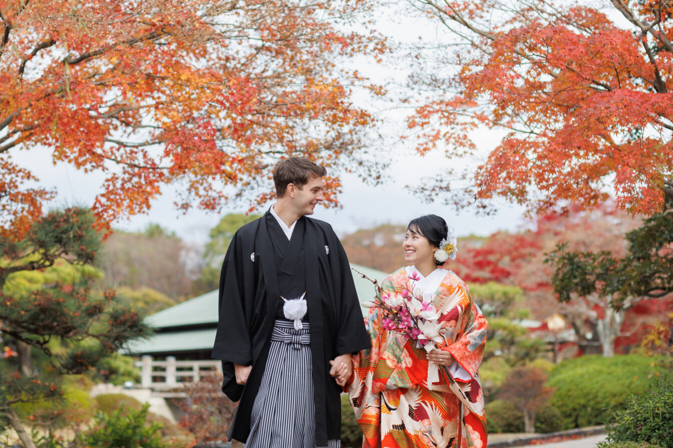 大仙公園の紅葉前撮り
