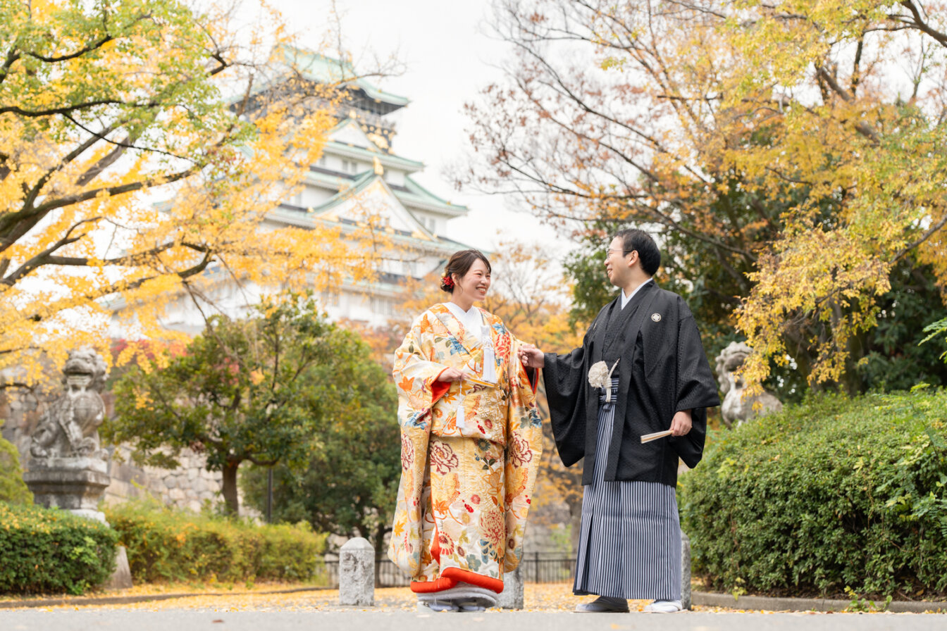 大阪城紅葉前撮り